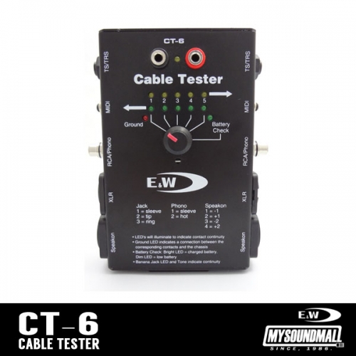 E&amp;W - CT 6 ▷enw,이앤더블유,케이블 테스터,각종 연결잭 확인, 신호 연결 확인,선 연결,